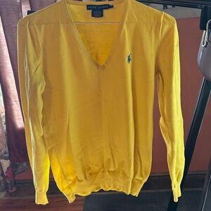 Ralph Lauren Bright Yellow Knit Lightweight Pullover